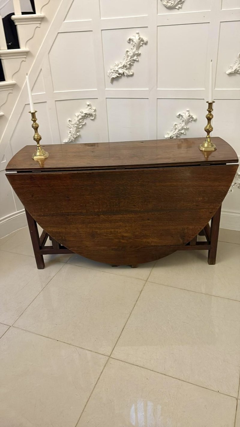 Large Superb Quality Antique 17th Century Oak Gateleg Dining Table - Image 6